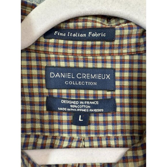 Daniel Cremieux Shirt Men's Large Multicolor Plaid 100% Cotton Button-Down - Picture 3 of 4